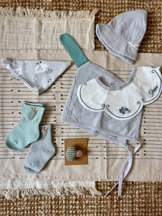☁️ Foggy Blue Grape · Gender-Neutral Gift Set